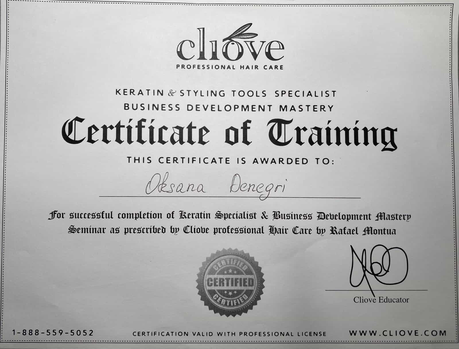 Certificate